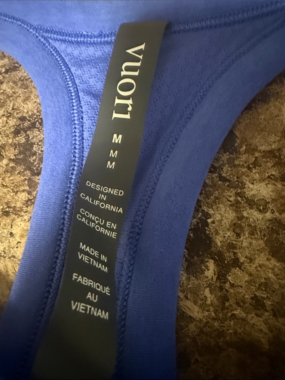 Vuori Royal Blue Racerback Sports Bra Crop Top and Full Length Leggings NWT - Picture 4 of 8